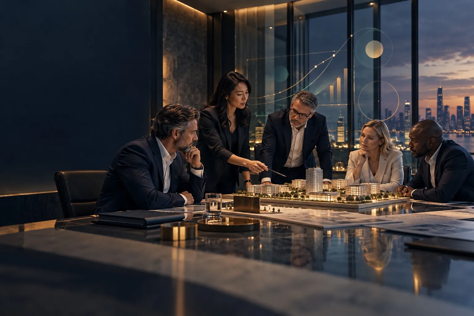 Führungsteam bei der langfristigen Unternehmensentwicklung